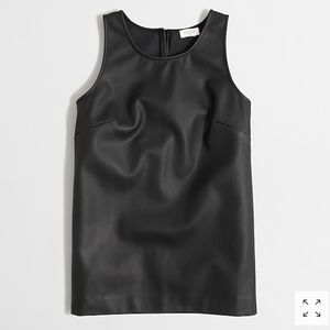 J. Crew Black Faux Leather Tank Top